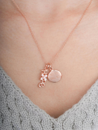 Hope Necklace Set 18K Rose Gold (1) – Mondays Made Flower & Birthstone Jewelry Singapore