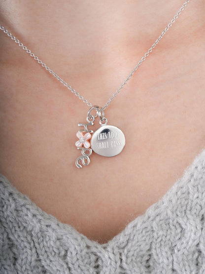 Hope Necklace Set S925 Silver Rhodium (1) – Mondays Made Flower & Birthstone Jewelry Singapore