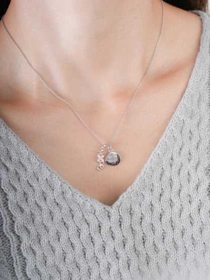 Hope Necklace Set S925 Silver Rhodium (2) – Mondays Made Flower & Birthstone Jewelry Singapore