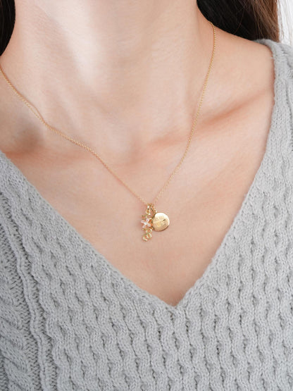 Hope Necklace Set 18K Gold (1) – Mondays Made Flower & Birthstone Jewelry Singapore
