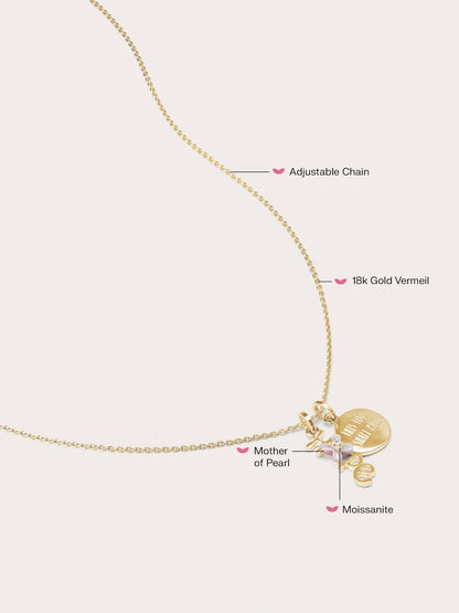 Hope Necklace Slanted 18K Gold – Mondays Made Flower & Birthstone Jewelry Singapore