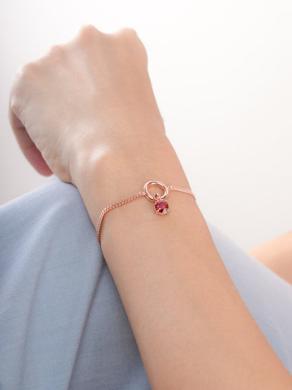 January Birthstone Charm Garnet 18K Rose Gold (3) – Mondays Made Flower & Birthstone Jewelry Singapore