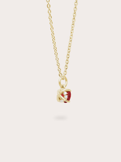 January Birthstone Necklace Garnet 18K Gold (5) – Mondays Made Flower & Birthstone Jewelry Singapore