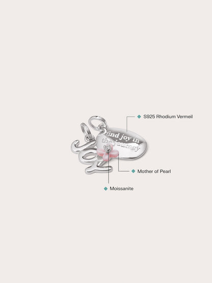 Joy Charm Set S925 Silver Rhodium Flat – Mondays Made Flower & Birthstone Jewelry Singapore