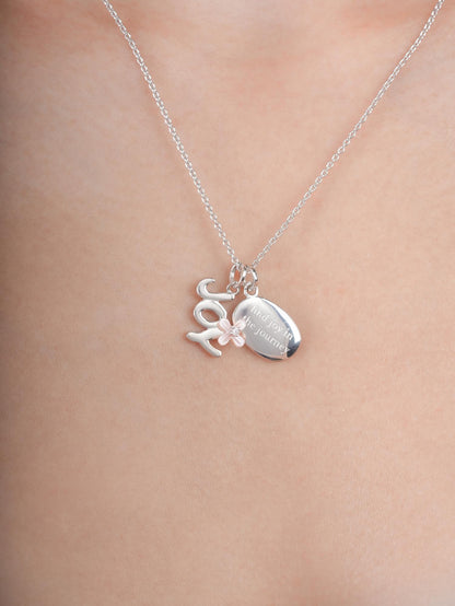 Joy Necklace Set S925 Silver Rhodium (1) – Mondays Made Flower & Birthstone Jewelry Singapore
