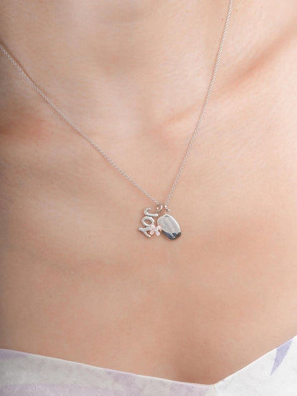 Joy Necklace Set S925 Silver Rhodium (2) – Mondays Made Flower & Birthstone Jewelry Singapore