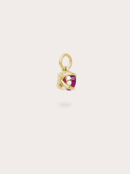 July Birthstone Charm Ruby 18K Gold (5) – Mondays Made Flower & Birthstone Jewelry Singapore