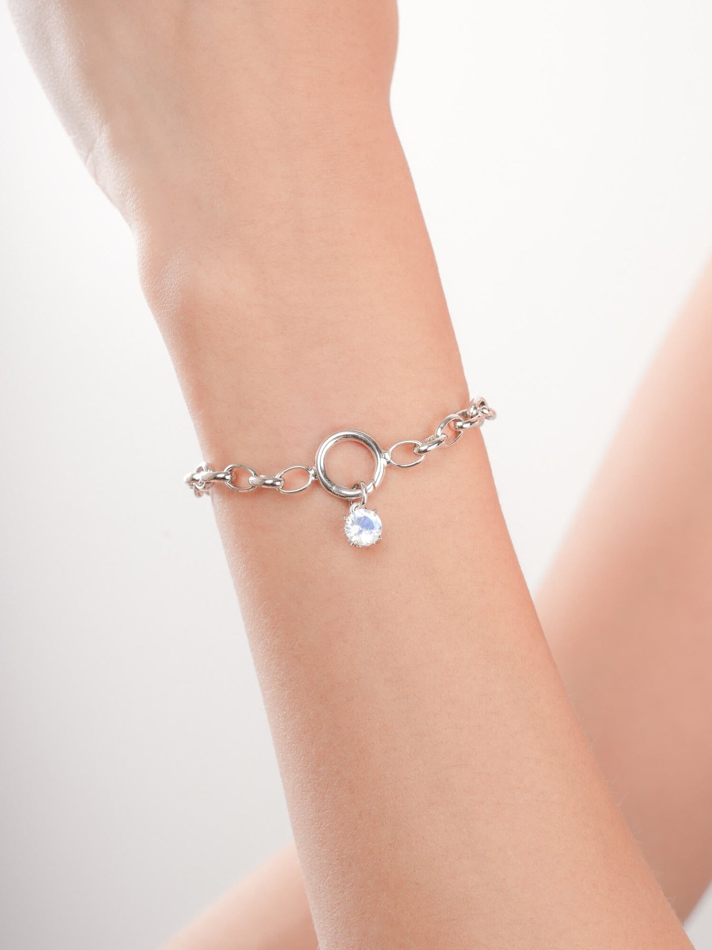 June Birthstone Charm - Moonstone
