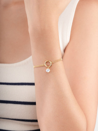 June Birthstone Charm Moonstone 18K Gold (3) – Mondays Made Flower & Birthstone Jewelry Singapore