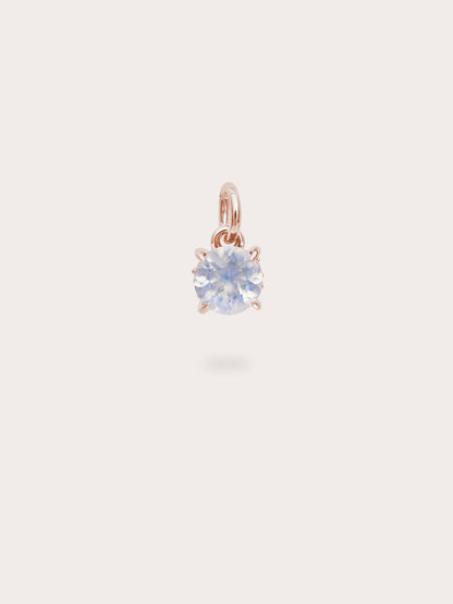 June Birthstone Charm Moonstone 18K Rose Gold (1) – Mondays Made Flower & Birthstone Jewelry Singapore