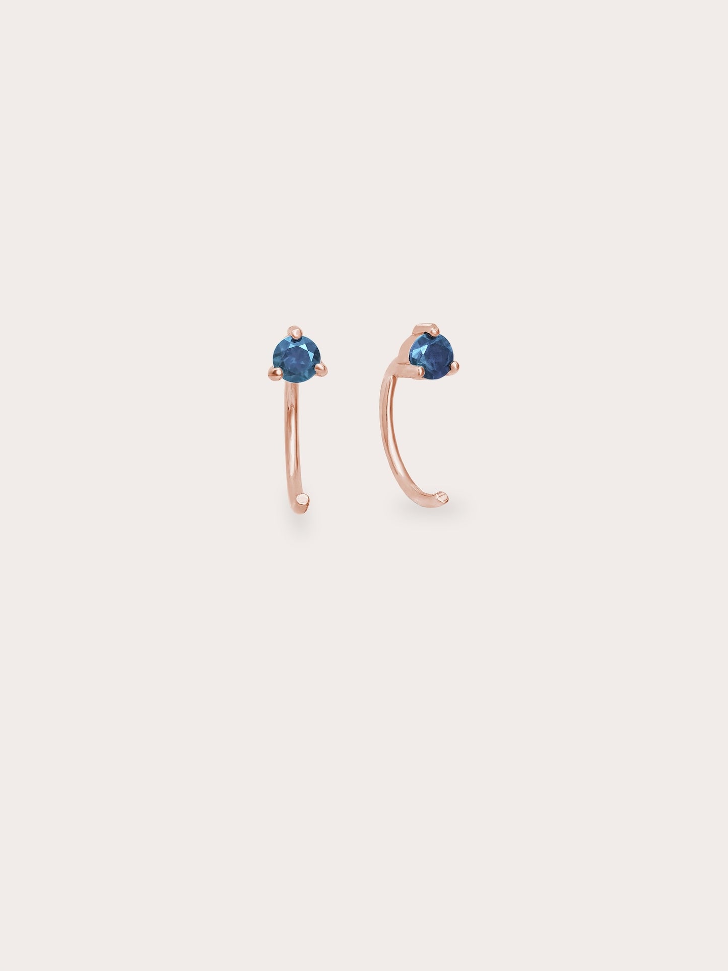 June Birthstone Mini Hoop Earrings - Lab-Grown Alexandrite