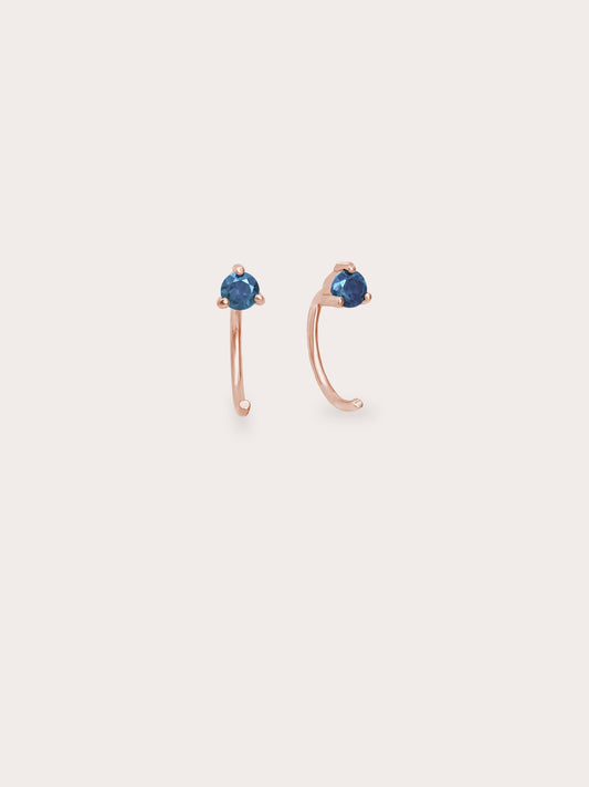 June Birthstone Hoops Alexandrite 18K Rose Gold (1) – Mondays Made Flower & Birthstone Jewelry Singapore