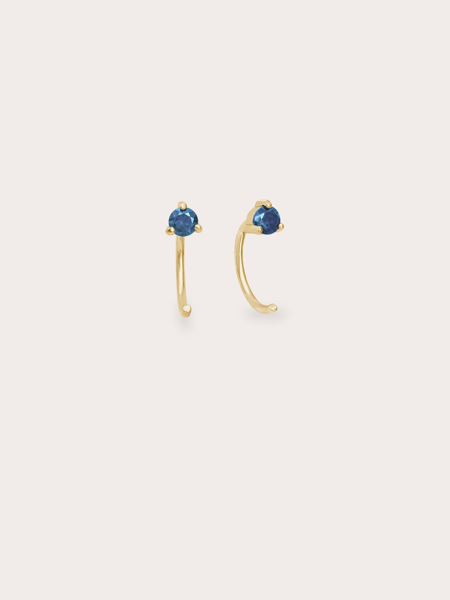 June Birthstone Mini Hoop Earrings - Lab-Grown Alexandrite