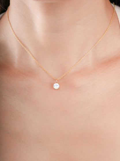 June Birthstone Necklace Moonstone 18K Gold (3) – Mondays Made Flower & Birthstone Jewelry Singapore