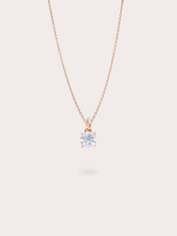 June Birthstone Necklace Moonstone 18K Rose Gold (1) – Mondays Made Flower & Birthstone Jewelry Singapore