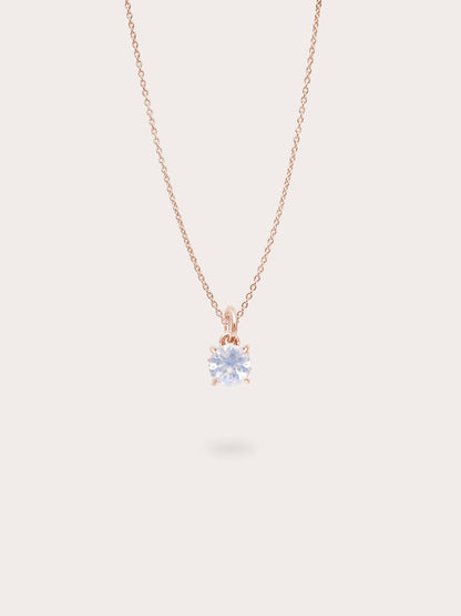 June Birthstone Necklace Moonstone 18K Rose Gold (1) – Mondays Made Flower & Birthstone Jewelry Singapore