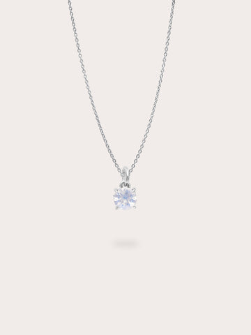 June Birthstone Necklace Moonstone S925 Silver Rhodium (1) – Mondays Made Flower & Birthstone Jewelry Singapore