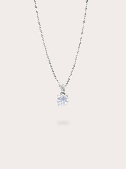 June Birthstone Necklace Moonstone S925 Silver Rhodium (1) – Mondays Made Flower & Birthstone Jewelry Singapore