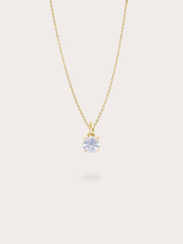 June Birthstone Necklace Moonstone 18K Gold (1) – Mondays Made Flower & Birthstone Jewelry Singapore