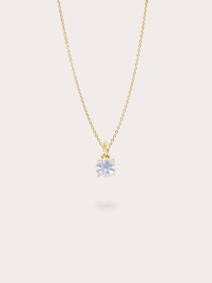June Birthstone Necklace Moonstone 18K Gold (1) – Mondays Made Flower & Birthstone Jewelry Singapore