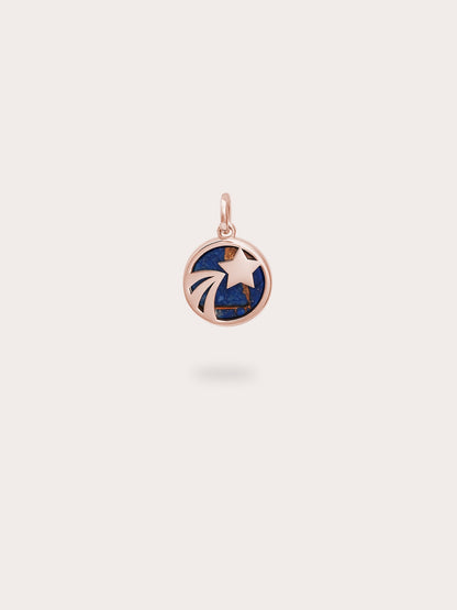 Lapis Lazuli Reversible Coin Charm 18K Rose Gold (4) – Mondays Made Flower & Birthstone Jewelry Singapore