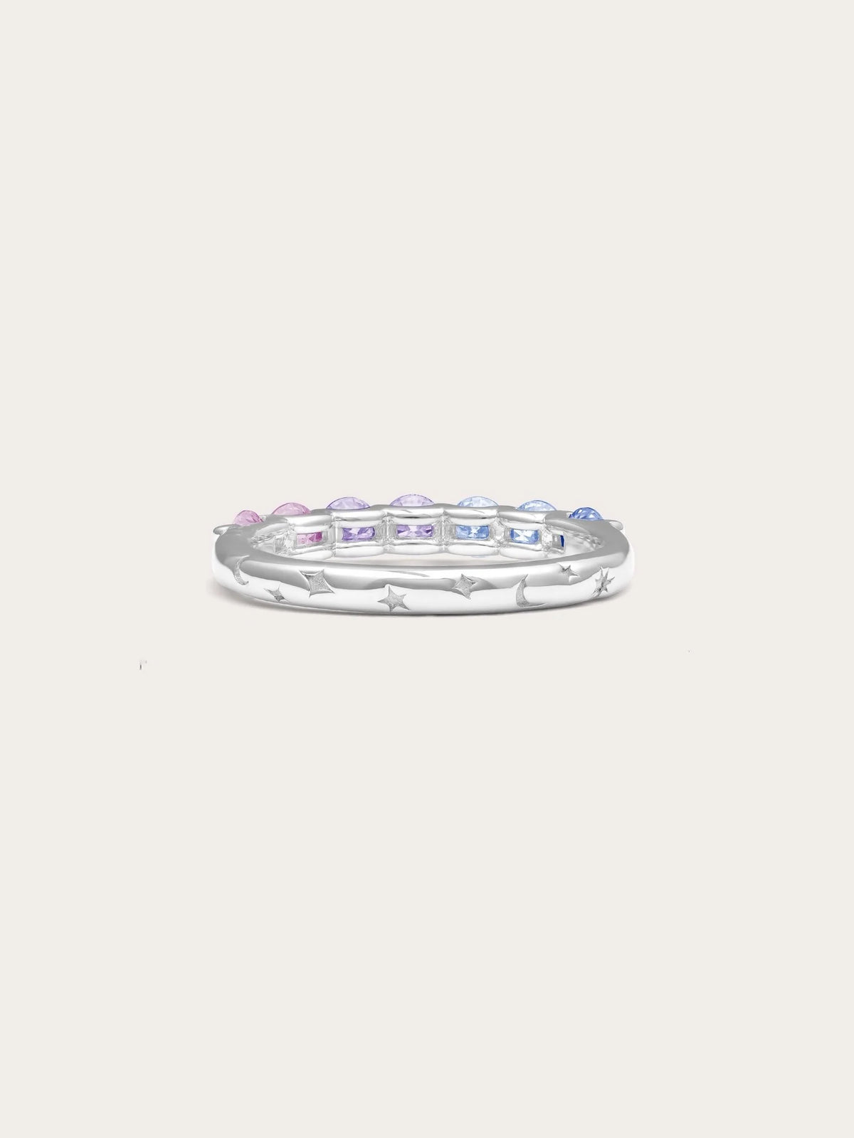 Lilac Sunset Moissanite Eternity Band
