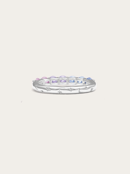 Lilac Sunset Moissanite Eternity Band