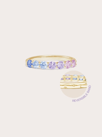 Lilac Sunset Moissanite Eternity Band 18K Gold (9) – Mondays Made Flower & Birthstone Jewelry Singapore