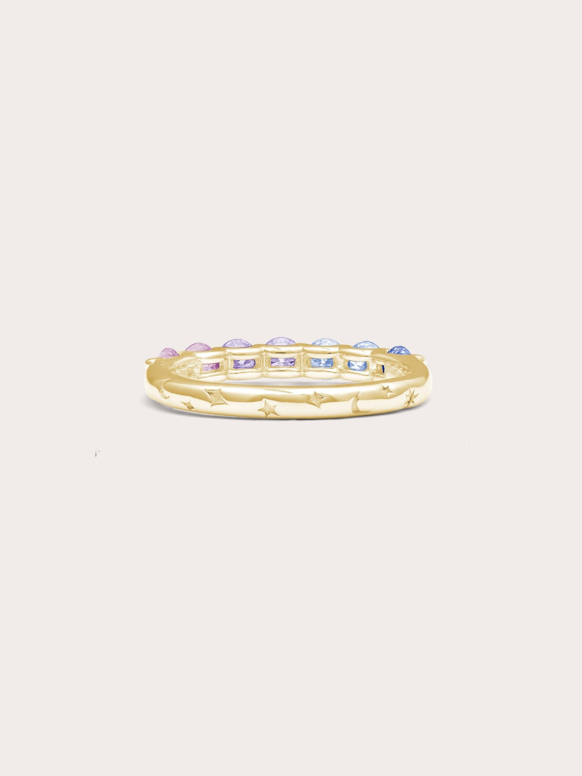 Lilac Sunset Moissanite Eternity Band 18K Gold (7) – Mondays Made Flower & Birthstone Jewelry Singapore