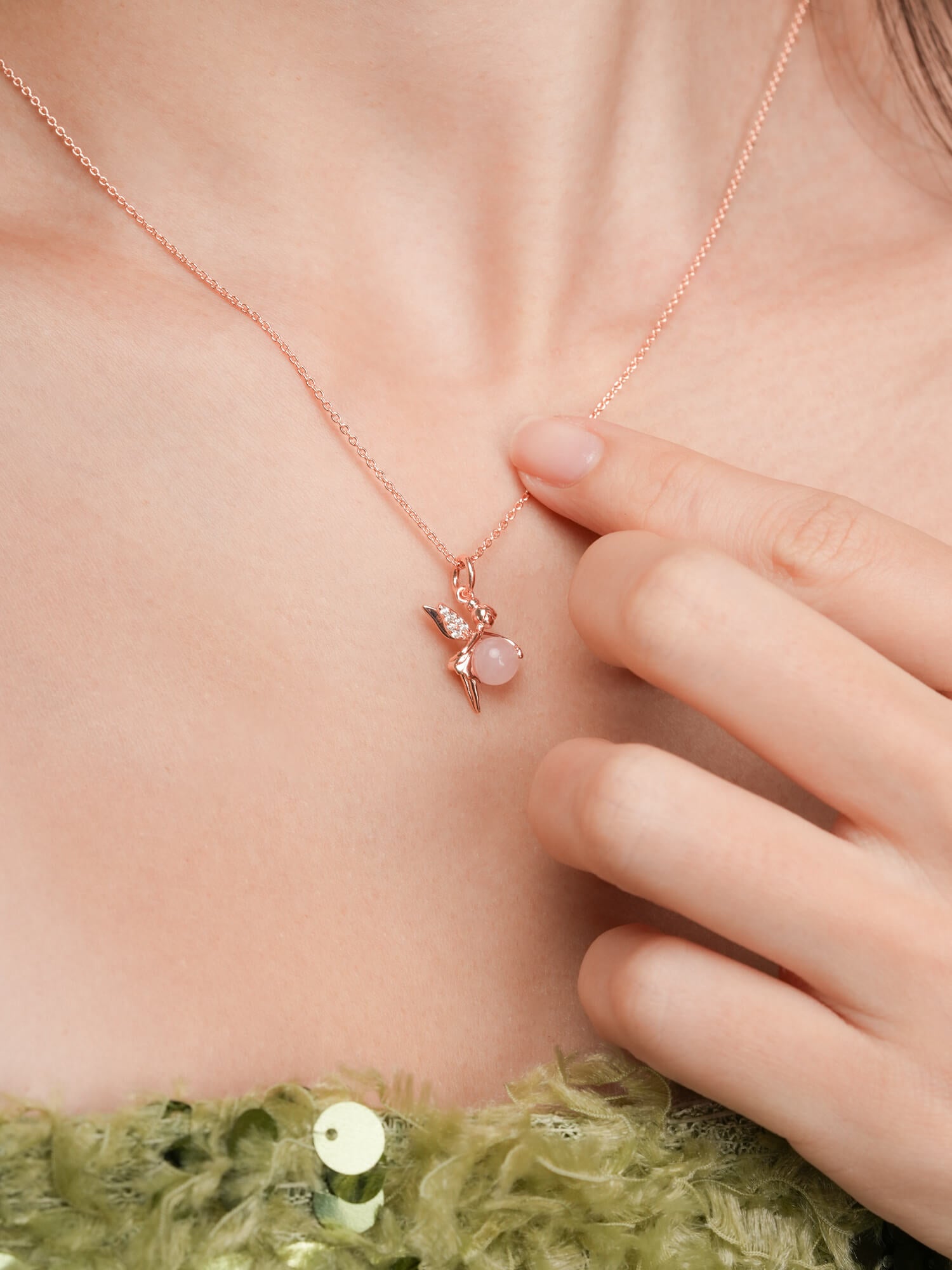 Love Fairy Necklace | Rose Quartz | Mondays Made
