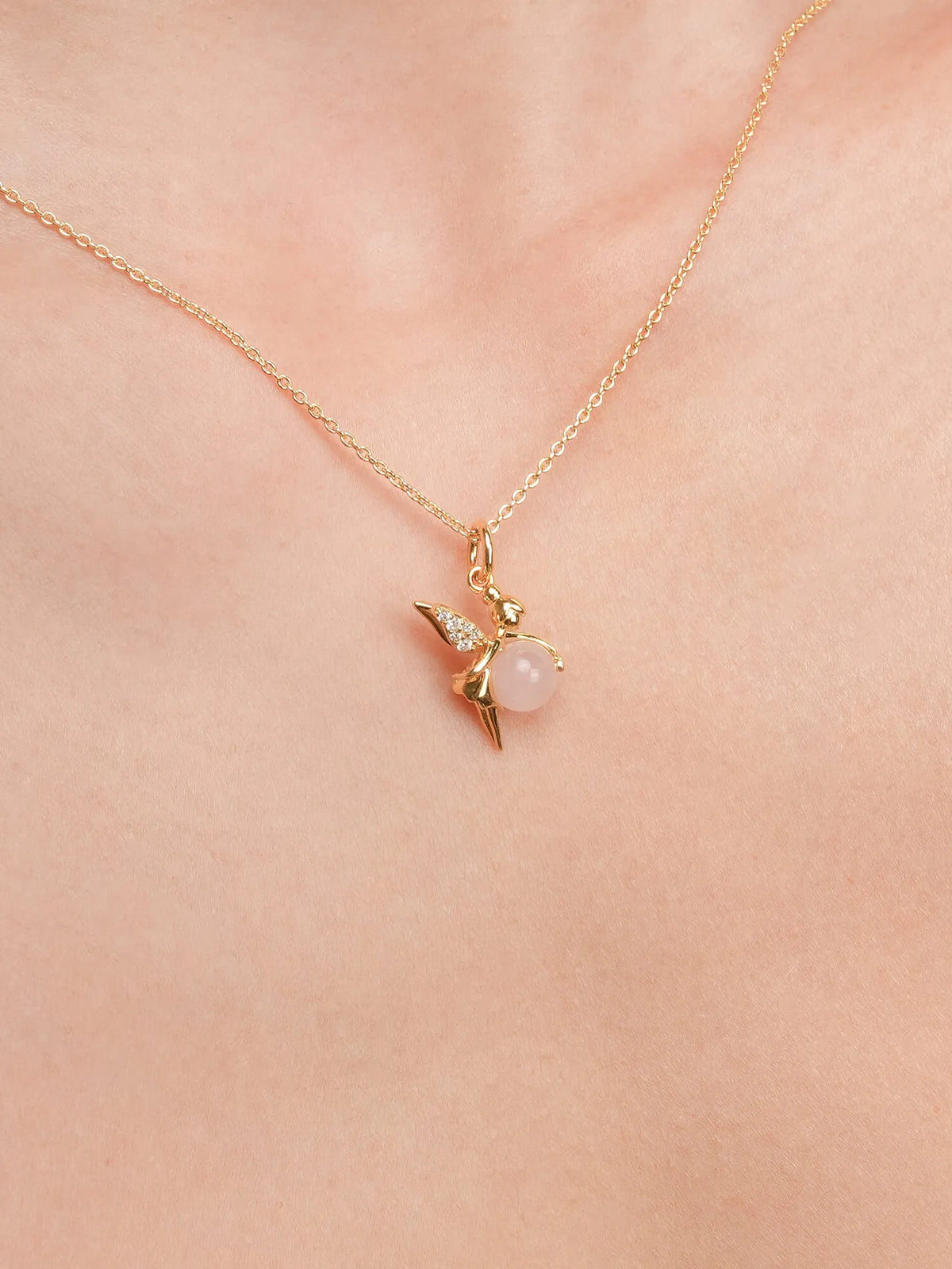 Love Fairy Necklace - Rose Quartz