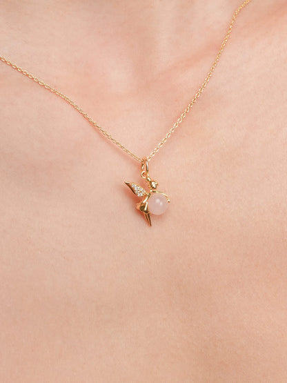 Love Fairy Necklace - Rose Quartz