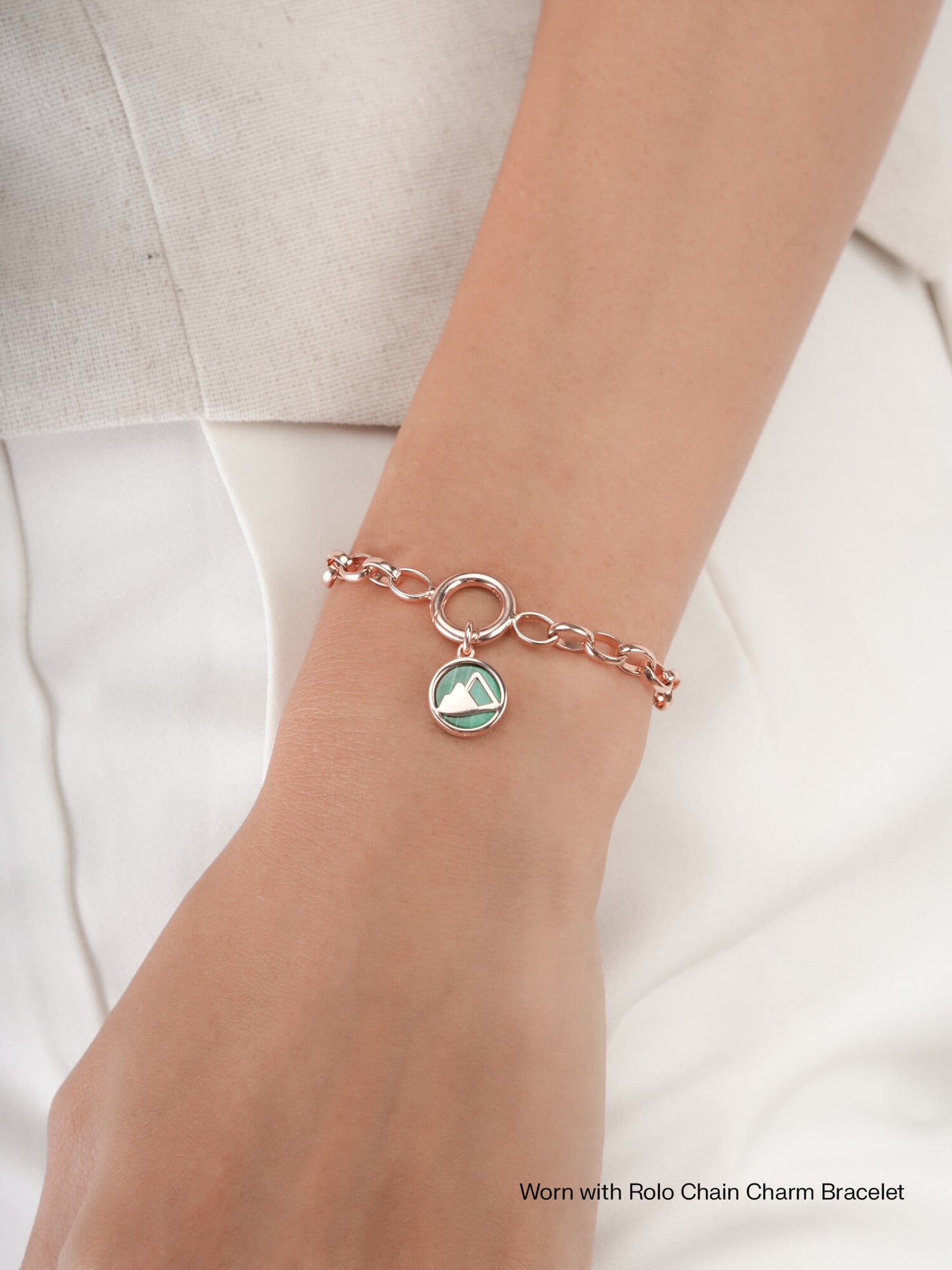 Malachite Reversible Coin Charm