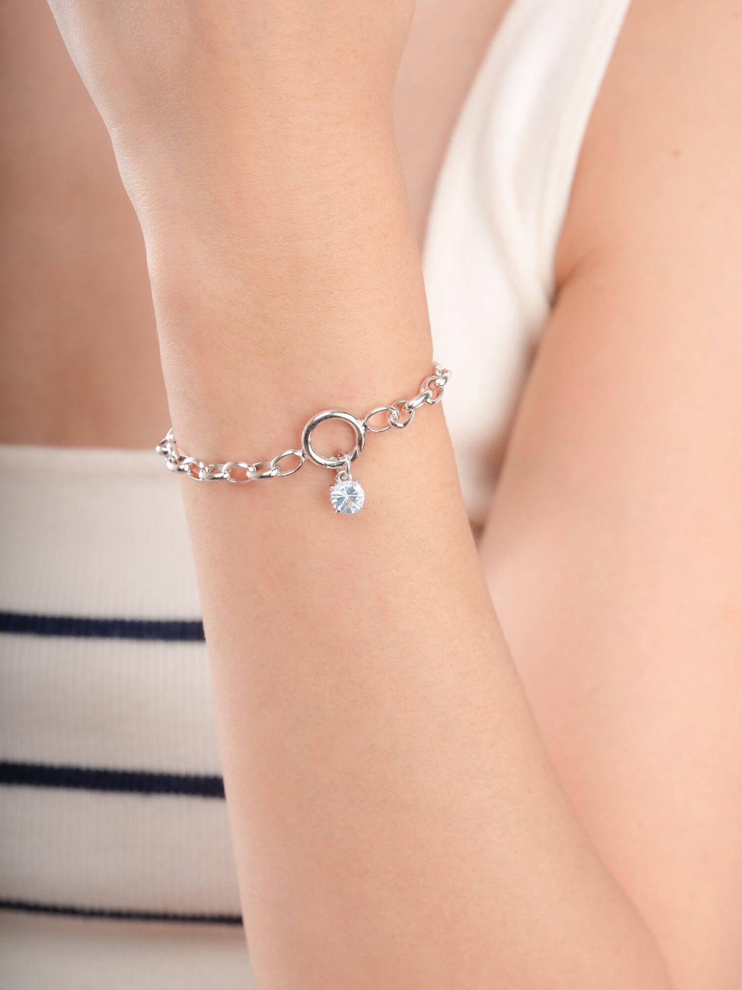 March Birthstone Charm - Aquamarine