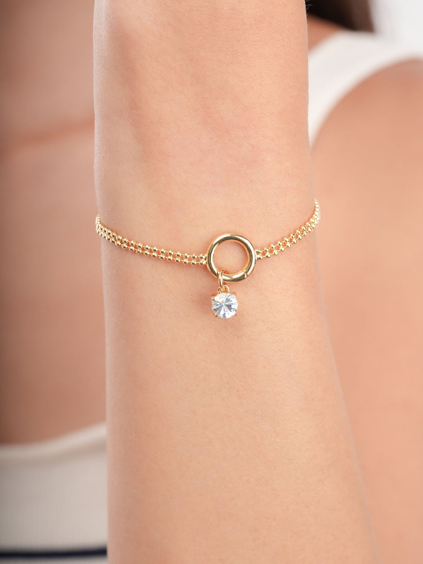 March Birthstone Charm - Aquamarine