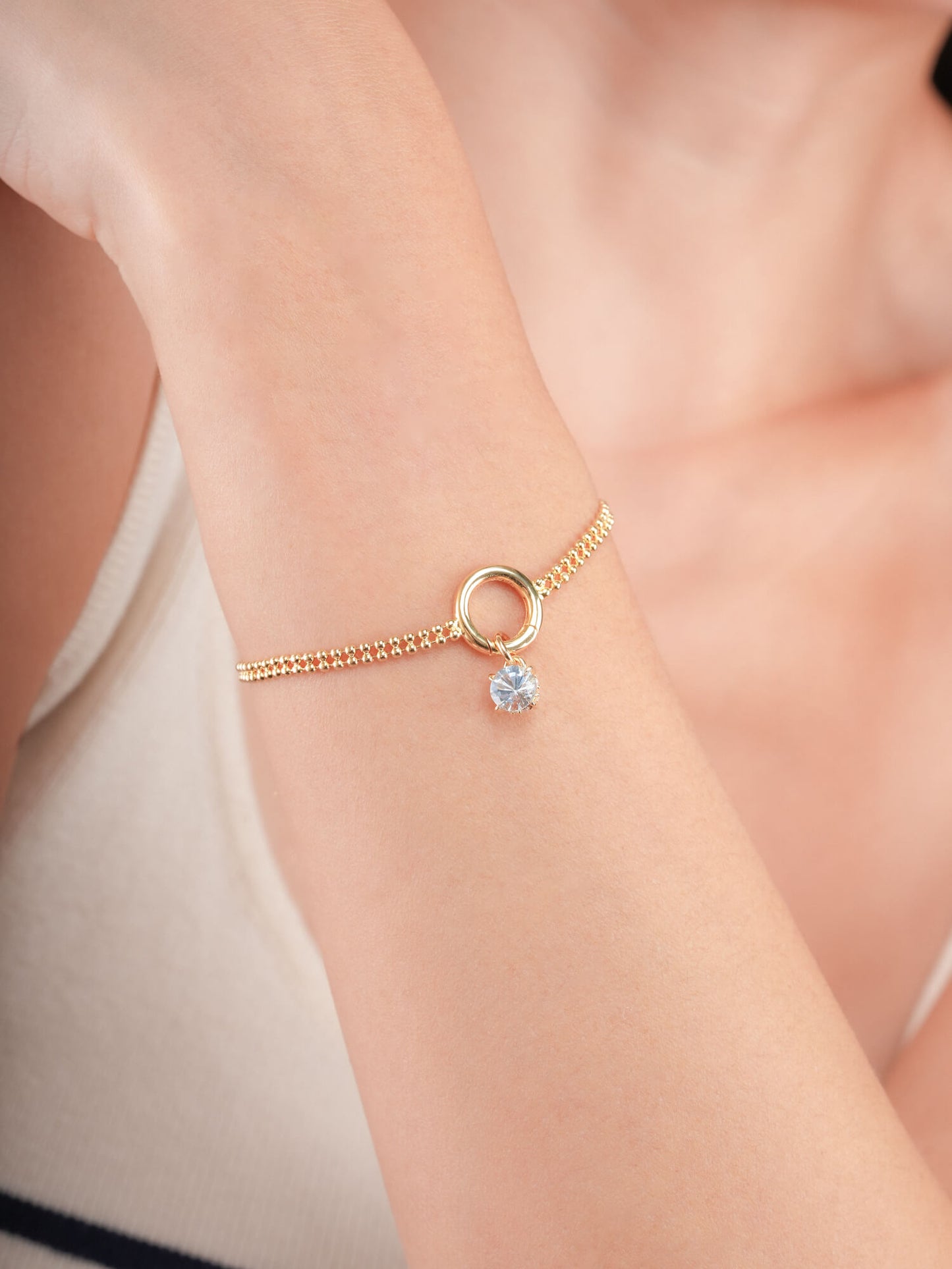 March Birthstone Charm - Aquamarine