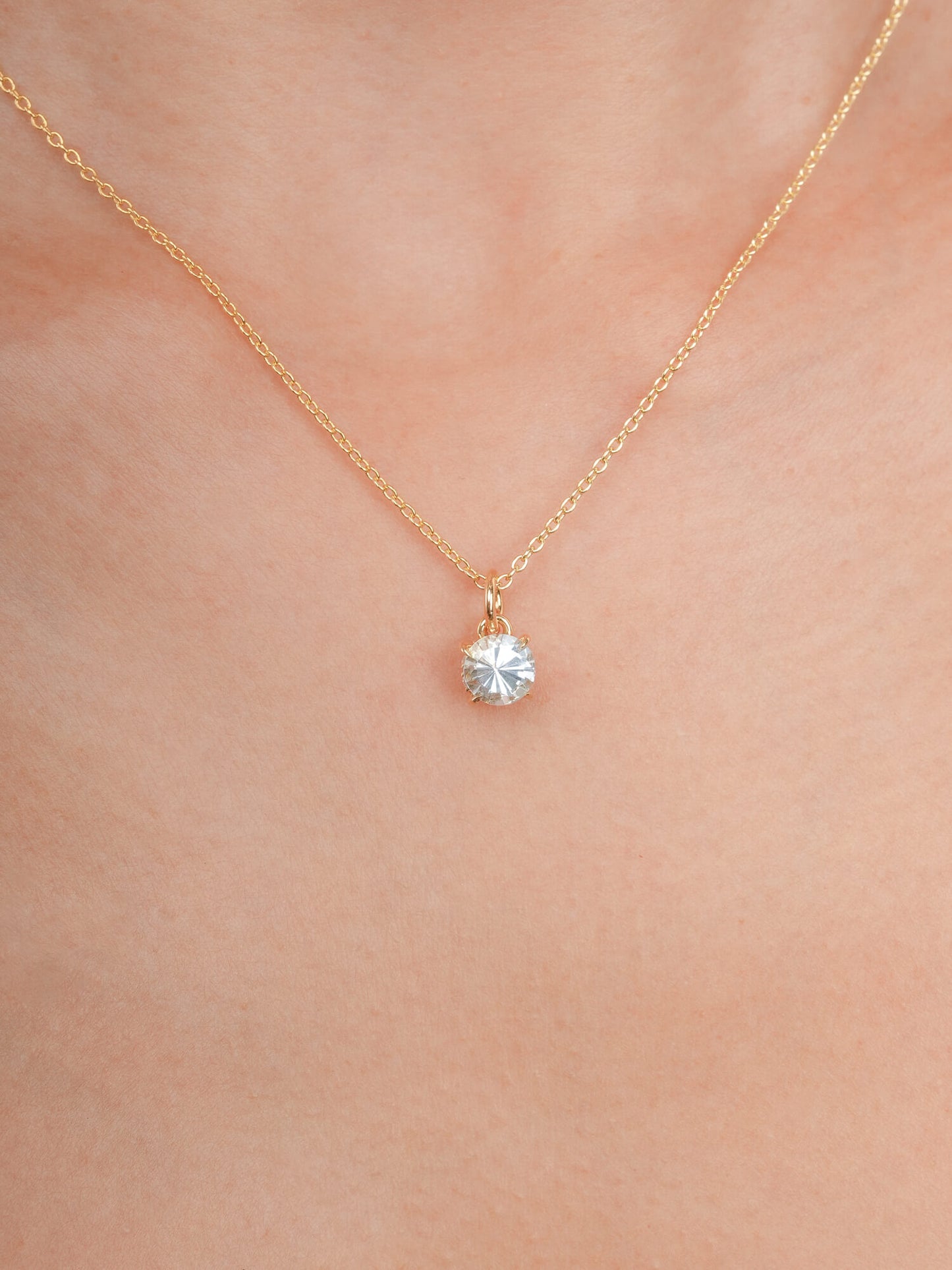 March Birthstone Necklace - Aquamarine