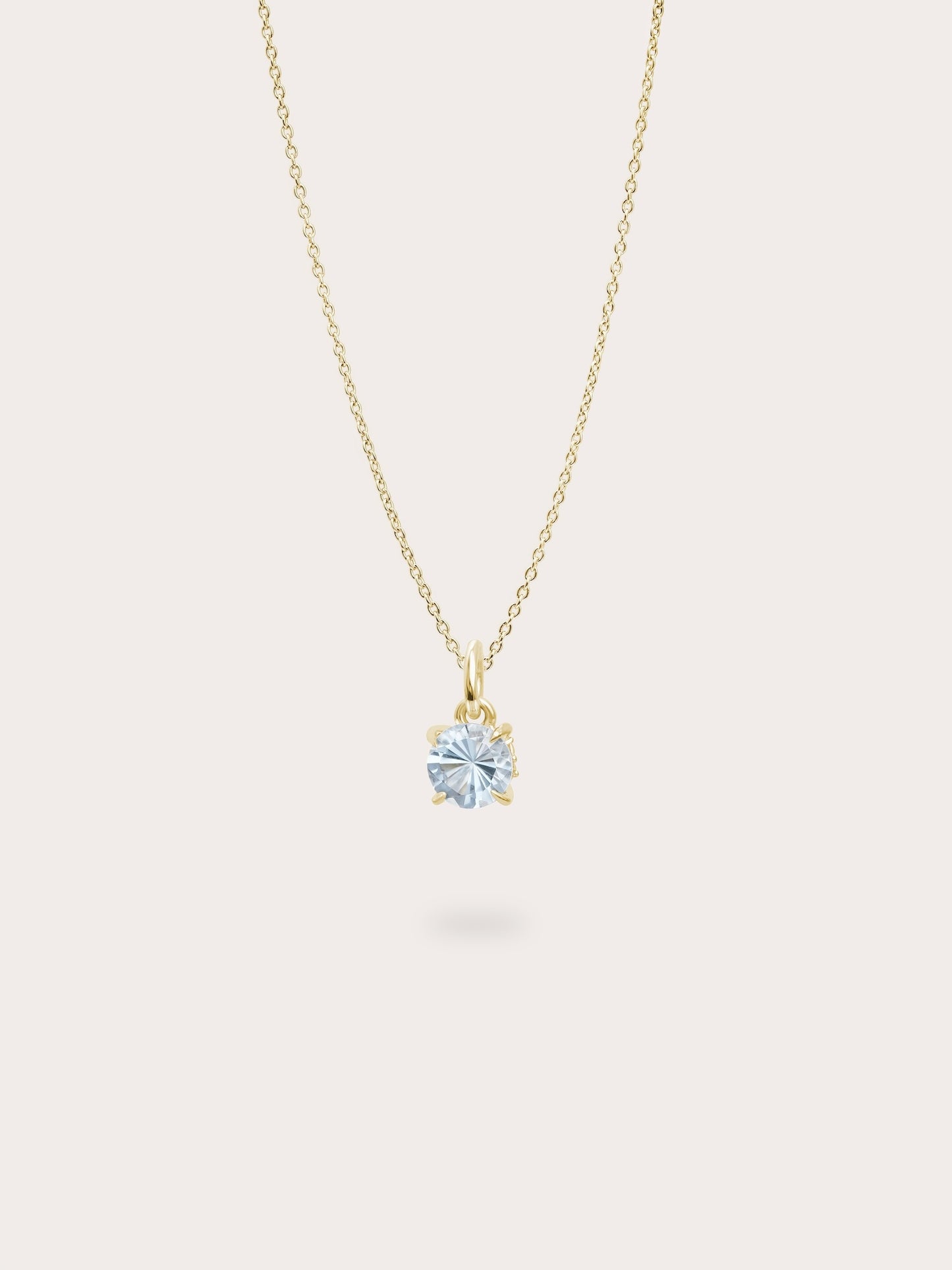 March Birthstone Necklace - Aquamarine