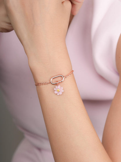 Mariner Chain Charm Bracelet 18K Rose Gold (4) – Mondays Made Flower & Birthstone Jewelry Singapore