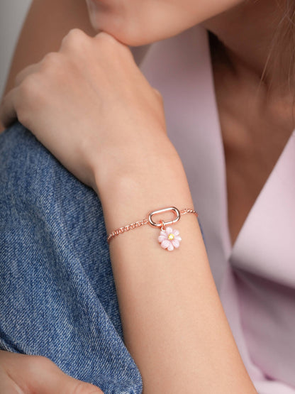 Mariner Chain Charm Bracelet 18K Rose Gold (5) – Mondays Made Flower & Birthstone Jewelry Singapore