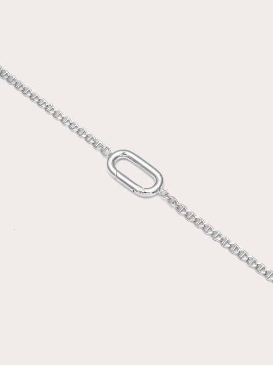 Mariner Chain Charm Bracelet S925 Silver Rhodium (1) – Mondays Made Flower & Birthstone Jewelry Singapore