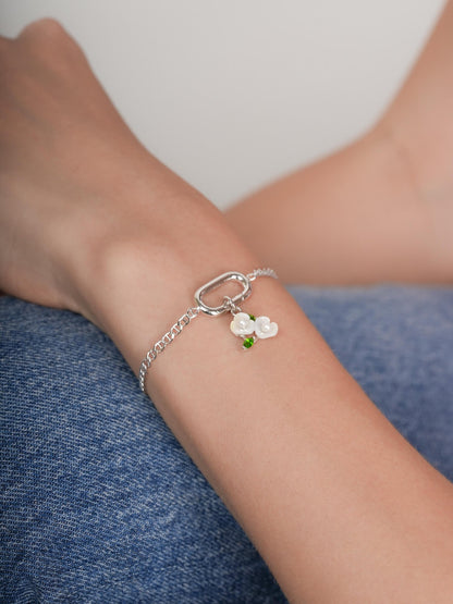 Mariner Chain Charm Bracelet S925 Silver Rhodium (6) – Mondays Made Flower & Birthstone Jewelry Singapore