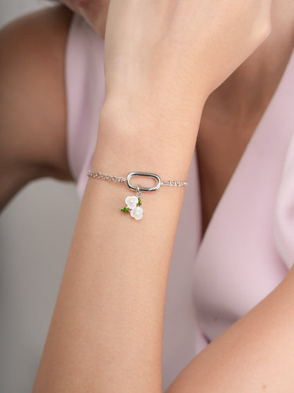Mariner Chain Charm Bracelet S925 Silver Rhodium (5) – Mondays Made Flower & Birthstone Jewelry Singapore