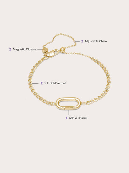 Mariner Chain Charm Bracelet 18K Gold (2) – Mondays Made Flower & Birthstone Jewelry Singapore