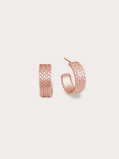 Mesh Hoop 18K Rose Gold – Mondays Made Flower & Birthstone Jewelry Singapore