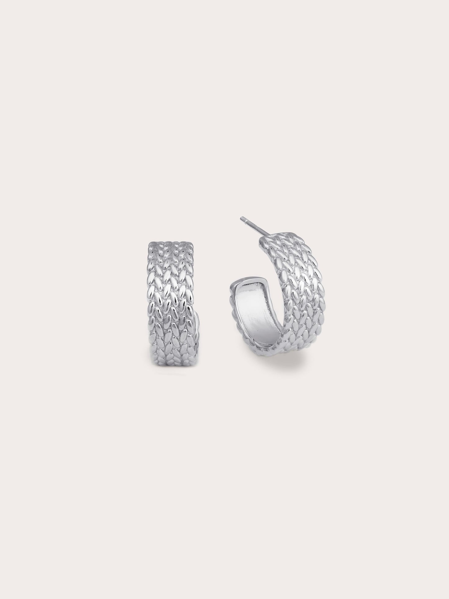 Mesh Chain Hoop Earrings