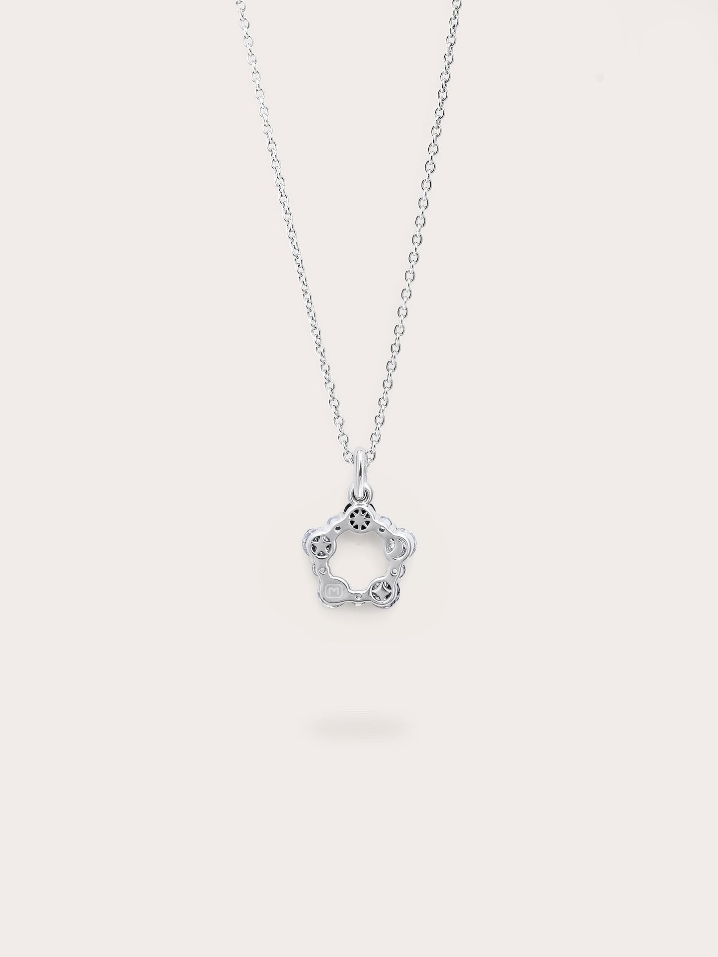 Midnight Glow Moissanite Cluster Necklace