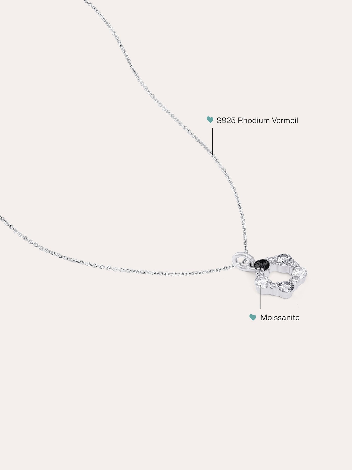 Midnight Glow Moissanite Cluster Necklace