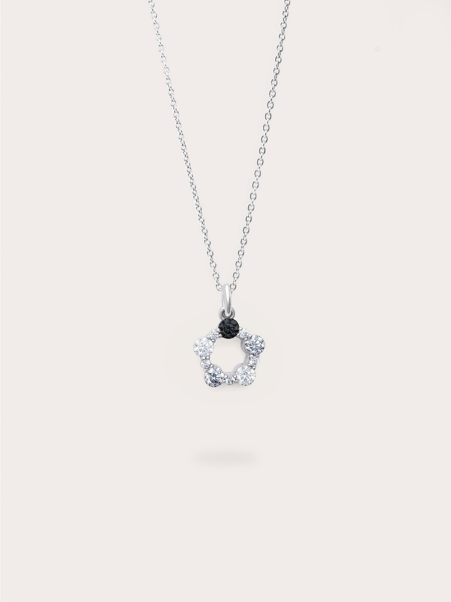 Midnight Glow Moissanite Cluster Necklace