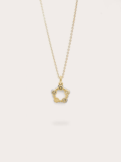 Midnight Glow Moissanite Cluster Necklace 18K Gold (4) – Mondays Made Flower & Birthstone Jewelry Singapore